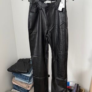 Abercrombie & Fitch Sleek Black Vegan Leather Pants